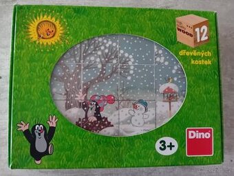 Dřevěné kostky Krteček - 1