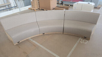 Sestava 3ks lavic -světle šedé čalounění 2000,-Kč