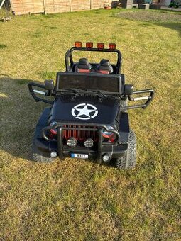 🚗 Dětské elektrické auto 4x4 OFFROAD – 2místné, DO, kožené
