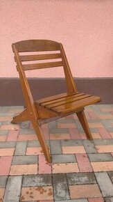 Dřevěná skládací židle - 9ks