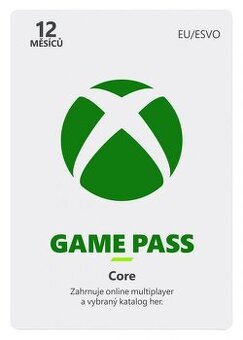 Xbox Game Pass Core (Live Gold) 3 / 6 / 12 měsíců