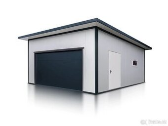 Zateplená garáž zo sendvičového panelu 6x6m. - 1