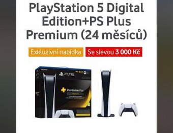 PlayStation5 Digital Edition(1TB)+ 2x ovladač +Sluchátka