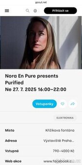 Nora En Pure Praha 27.7.2025