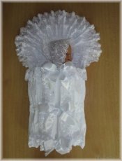 Retro souprava pro miminko zavinovačka, čepička, límeček