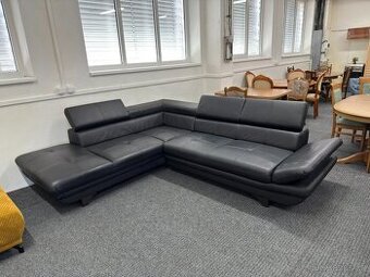 Sedací souprava rohová - kůže - NEPOUŽITÁ