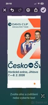 2x vstupenka na Davis Cup 8.2.2026