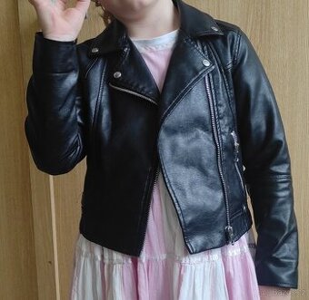 Černá koženková bunda vel.22