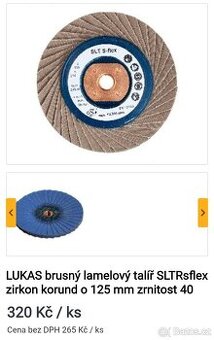 LUKAS brusný lamelový talíř SLTRsflex zirkon