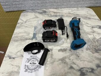 (591) Aku úhlová bruska 21V + 2 baterie + nabíječka