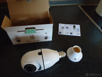 3MP Otočná security kamera v žárovce do objímky E27, nová