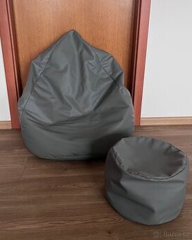 SLEVA Sedací vak s podnožkou