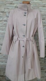 Světle růžový bavlněný kabát MES DESIGN vel. 46 - 1