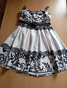 Dámské/dívčí šaty černobílé - 1