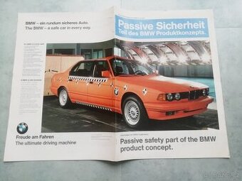 BMW E32 katalog / prospekt - bezpečnost vozidla
