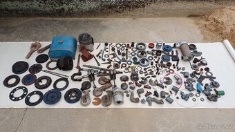 Malotraktor (motorobot) PF62 s vlekem + náhr.díly