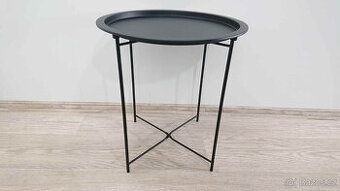 Černý kovový odkládací stolek Bastia o 47 cm House Nordic