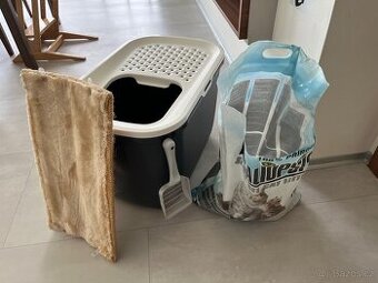 Kočičí záchod, lopatka, škrabadlo, kočkolit
