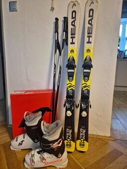 Lyzarsky set detsky - lyže 127 cm, lyzaky 25/25,5, hole 110