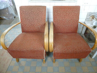 Halabala křesla k renovaci 4 ks