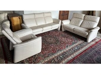 Luxusní kožená sedací souprava 3+2+1, 2883