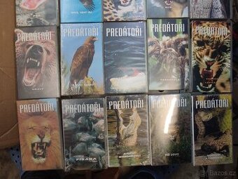 Predátoři videokazety VHS nové nevybalené 20 ks