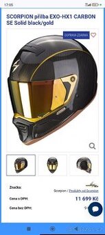 Helma na motorku scorpion