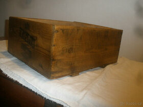 Stará dřevěná bedýnka od tuku Vitello - 1