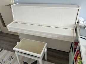 piano zn.Rösler, bílé,model 108 II,vč.stoličky