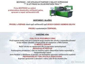 TEST A REPASE VSTŘIKOVAČŮ BOSCH / DENSO / SIEMENS / DELPHI