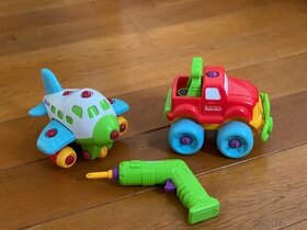 Šroubovací auto a letadlo Build and Play
