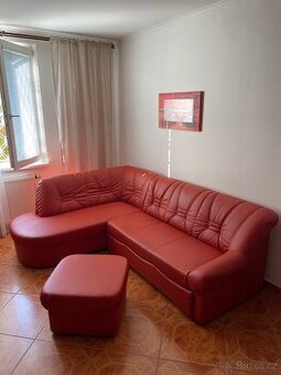 Rozkládací sedačka + taburet