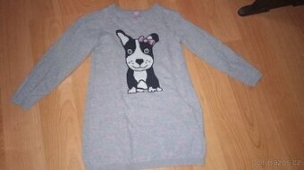 Šedé svetrové šaty vel. 116