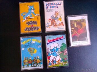 Mc kazety  písničky, pohádky