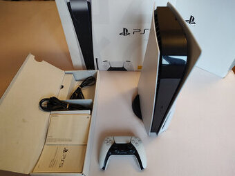 PS5 825GB s BlueRay mechanikou, DS ovladač, původní krabice