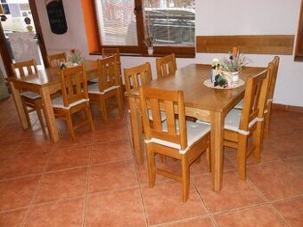 Jídelní a zahradní stoly z masivu