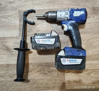 Berner BACHDD 2 BL 18v + 2x 5Ah baterie