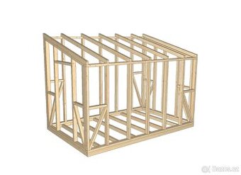 Zahradní domek 2500 × 4000 mm – rámová konstrukce KVH – výro