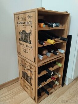 Dreveny regal na vino