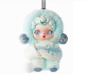 ORIGINÁL SKULLPANDA plyšová panenka BLINDBOX přívěsek SNOW