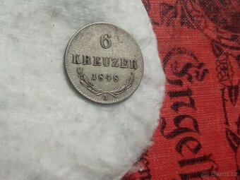 STŘÍBRO 6 KREJCAR 1848A SBÍRKOVÝ