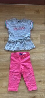 komplet reebok, tricko a leginy, vel. 6-9 mesicu, bez vad.