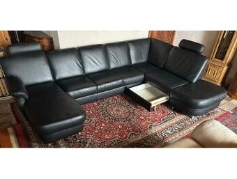 Moderní kožená sedací souprava ve tvaru "U", 3275