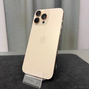 iPhone 16 Pro Max 256GB zlatý, pěkný stav, 12 měsíců záruka