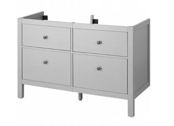 IKEA HEMNES umyvadlová skříňka se 4 zásuvkami, 120 cm, šedá