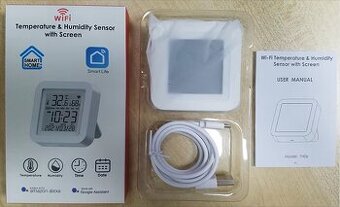 Teploměr, vlhkoměr, čidlo v reálném čase Tuya, USB 5V