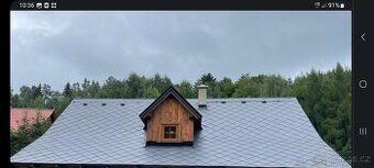 Střešní krytina plastová jako capacco, černošedá barva