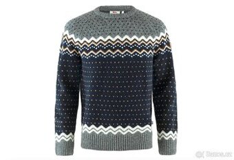 Vlněný svetr Fjallraven Ovik Knit Sweater M Dark Navy