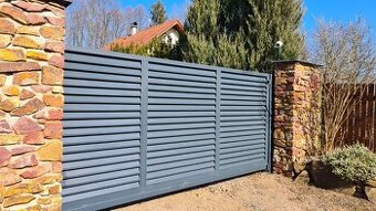 Samonosná branka s výplní RAL 7016 KOMPLET - VÝPRODEJ