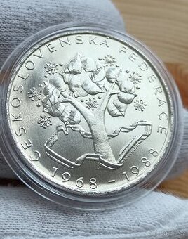 Stříbrná pamětní mince 500kčs Federace 1988 Top kus